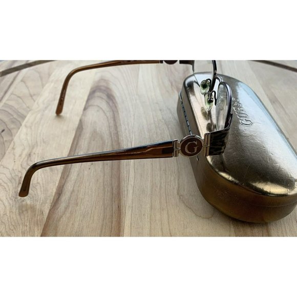 GUESS EYEGLASS Frames GU 1651 Brown Rectangular Half Rim 51-18-135 w/Case - Picture 6 of 8